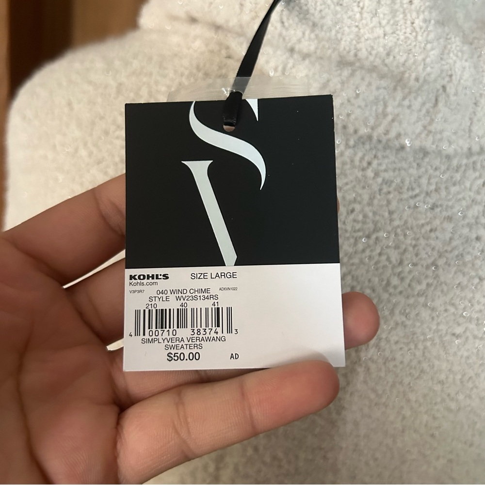 Simply Vera Vera Wang Cream Turtleneck Neck Sweater - Picture 4 of 8